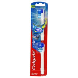 Colgate 360º Суперчистота Всей Полости Рта, Питаемая От Батарей, Средней Жесткости, Сменные Насадки