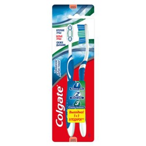 Экономичная Упаковка Colgate Тройное Действие Средней Жесткости (2 Щетки В Упаковке)